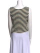 Moschino Couture Striped Scoop Neck Crop Top