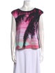 Moschino Printed Bateau Neckline T-Shirt