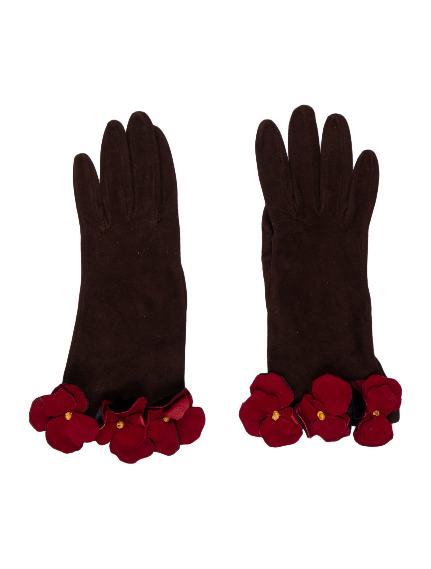 Moschino suede gloves