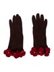 Moschino suede gloves