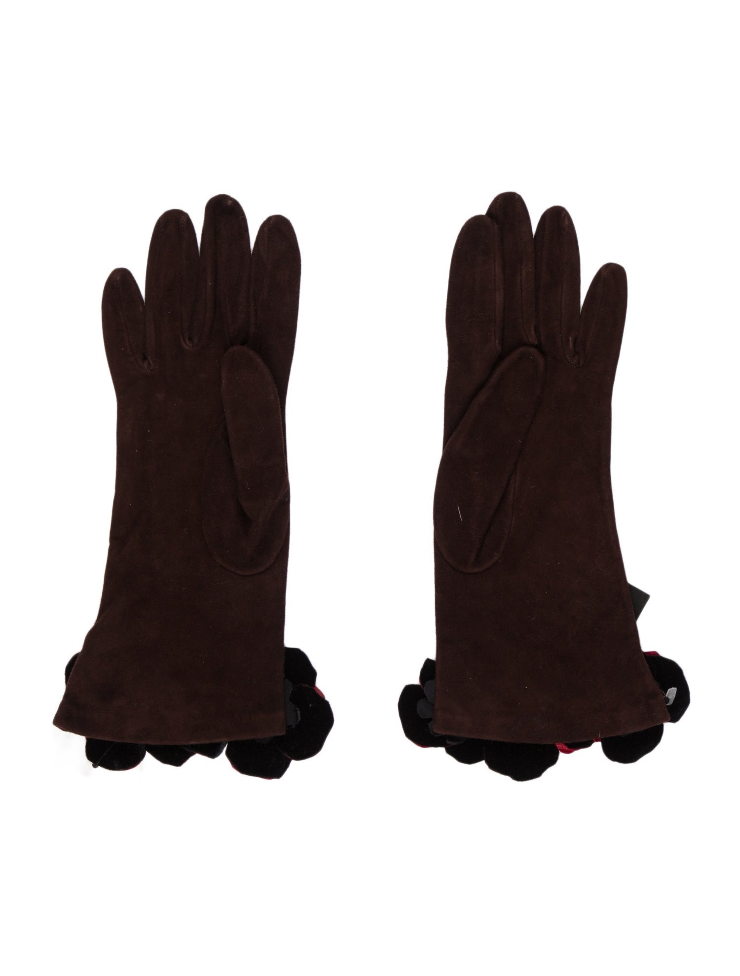 Moschino suede gloves