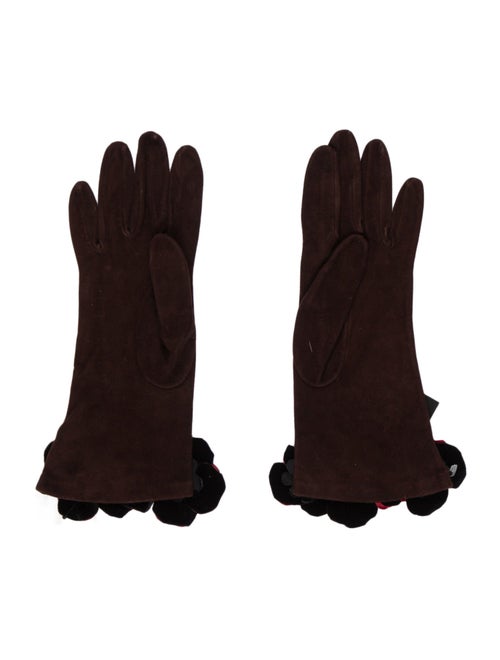 Moschino suede gloves