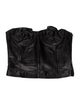 Moschino Leather Strapless Crop Top