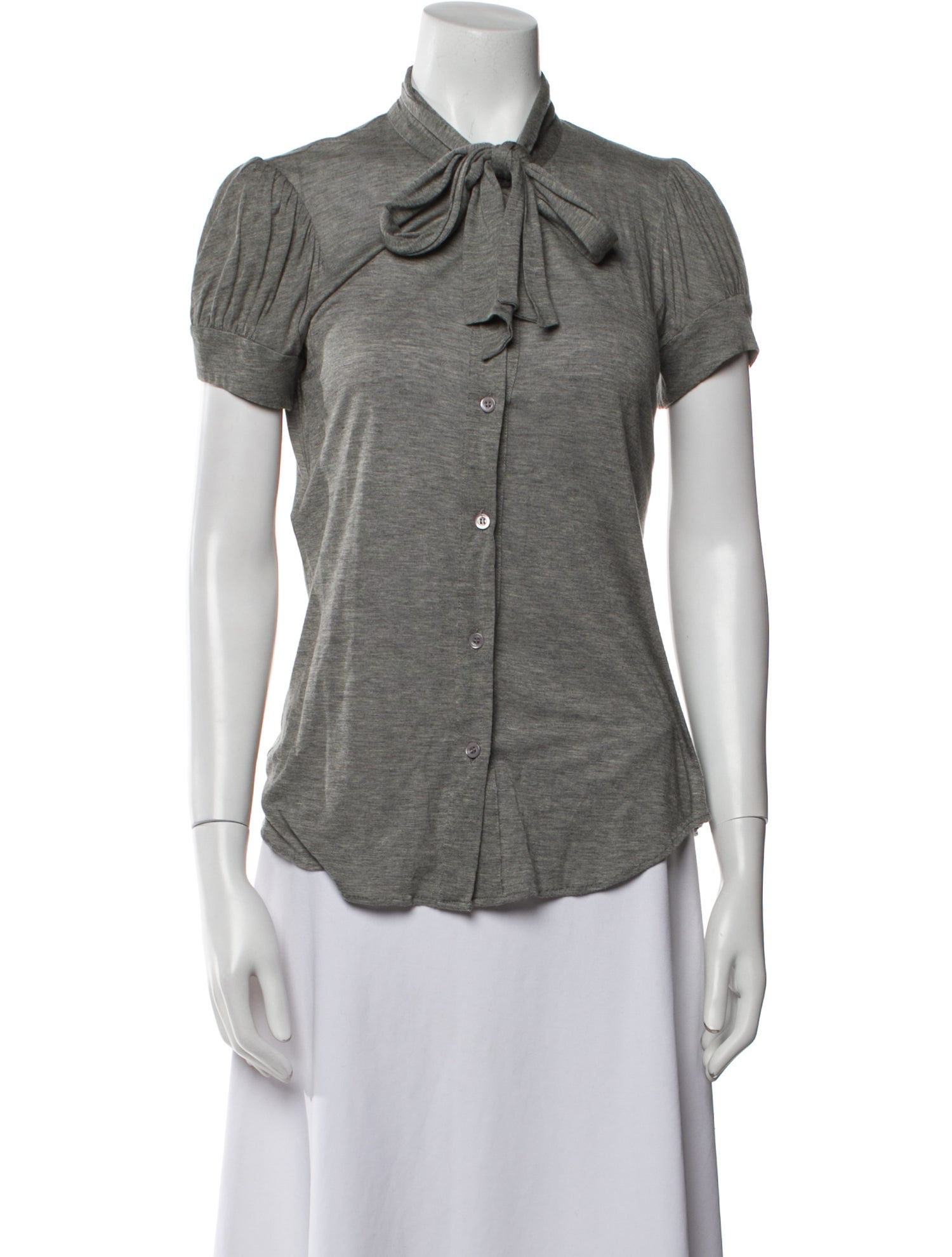 Moschino Short Sleeve Button-Up Top