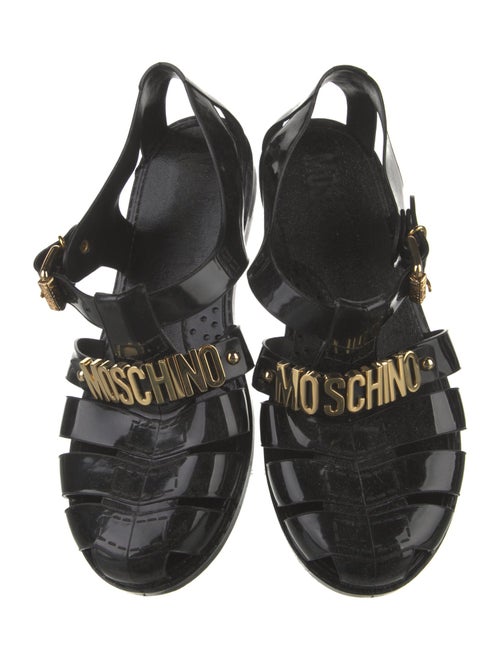 Moschino Rubber Slingback Flats