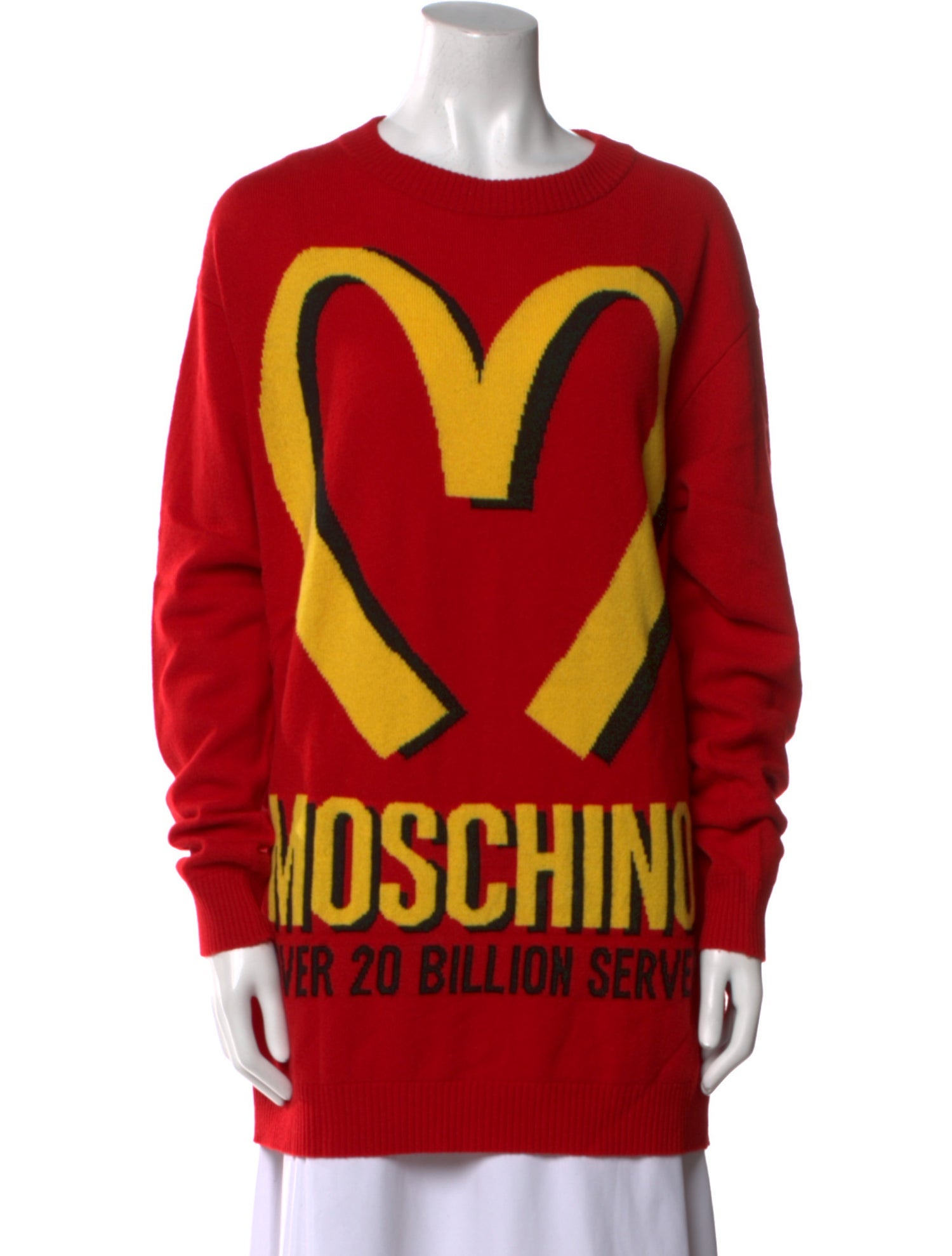 Moschino Virgin Wool Graphic Print Sweatshirt