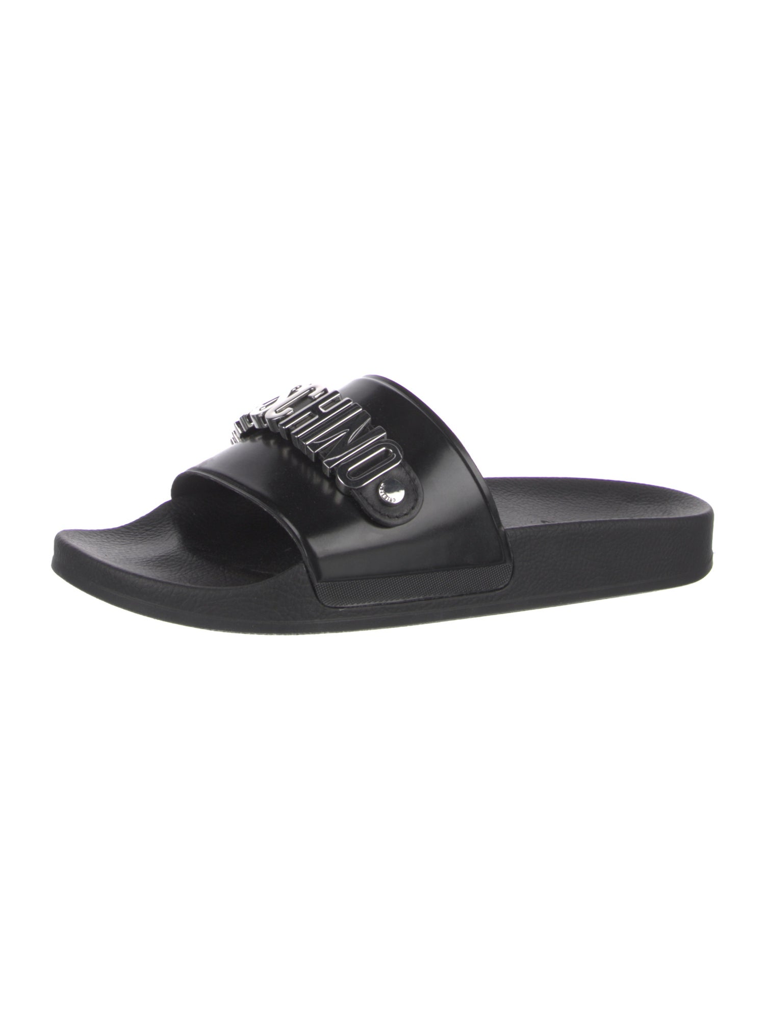 Moschino Leather Slides