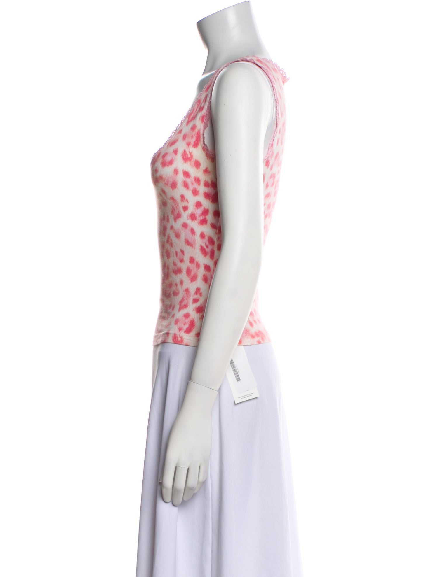 Moschino Animal Print Scoop Neck Top