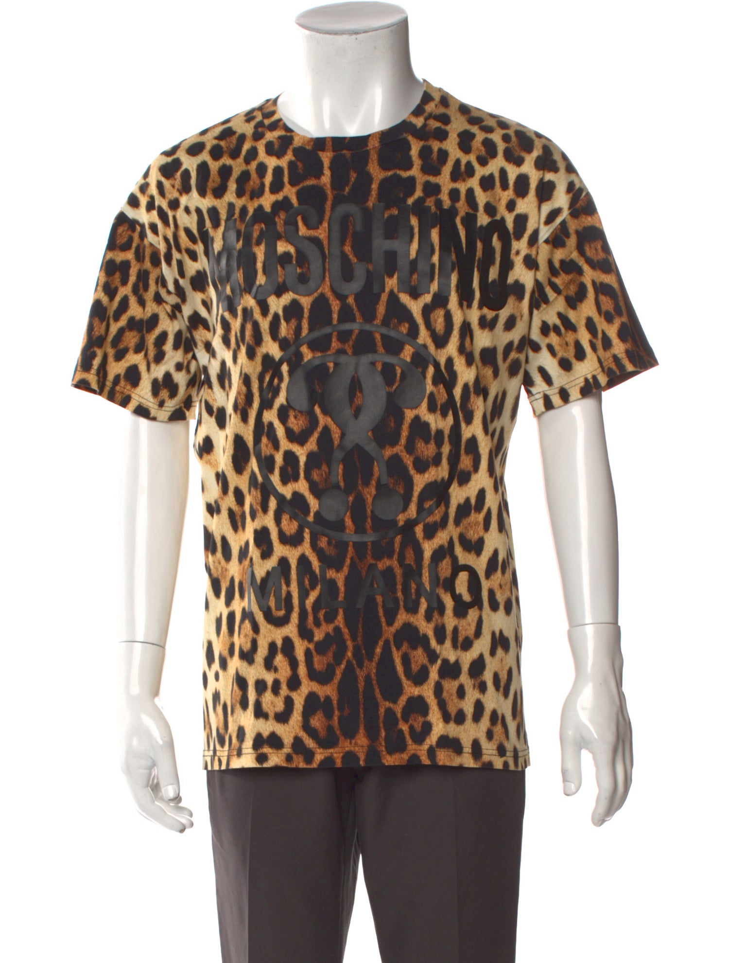 Moschino Couture Animal Print Crew Neck T-Shirt