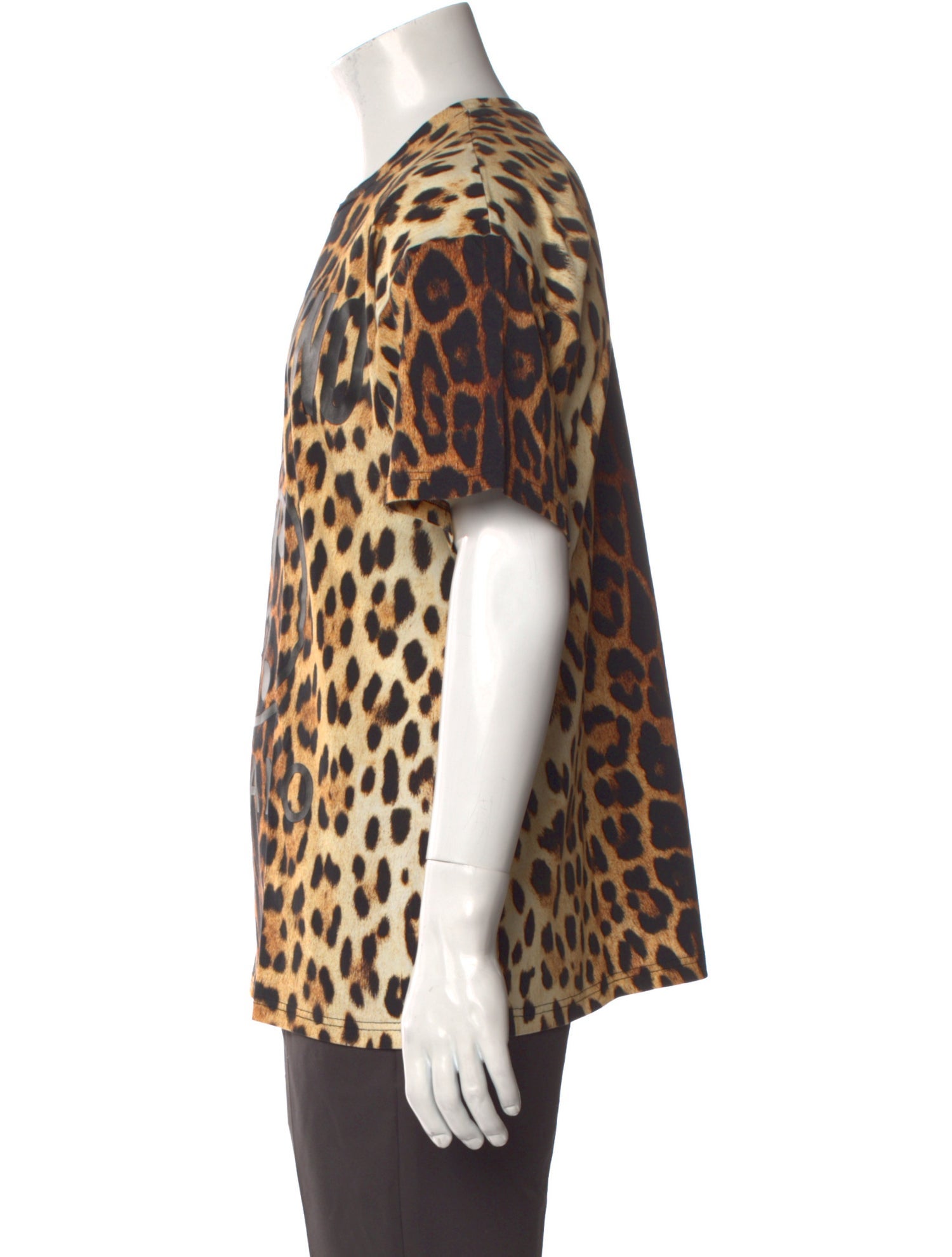 Moschino Couture Animal Print Crew Neck T-Shirt