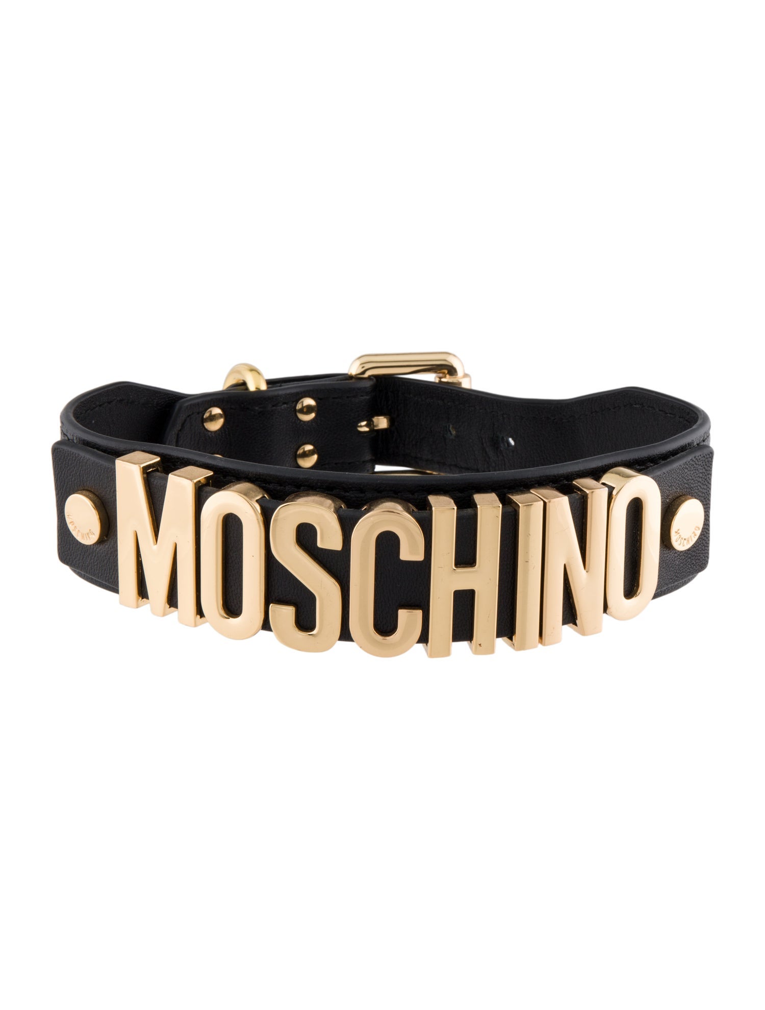 Moschino Leather Choker Necklace