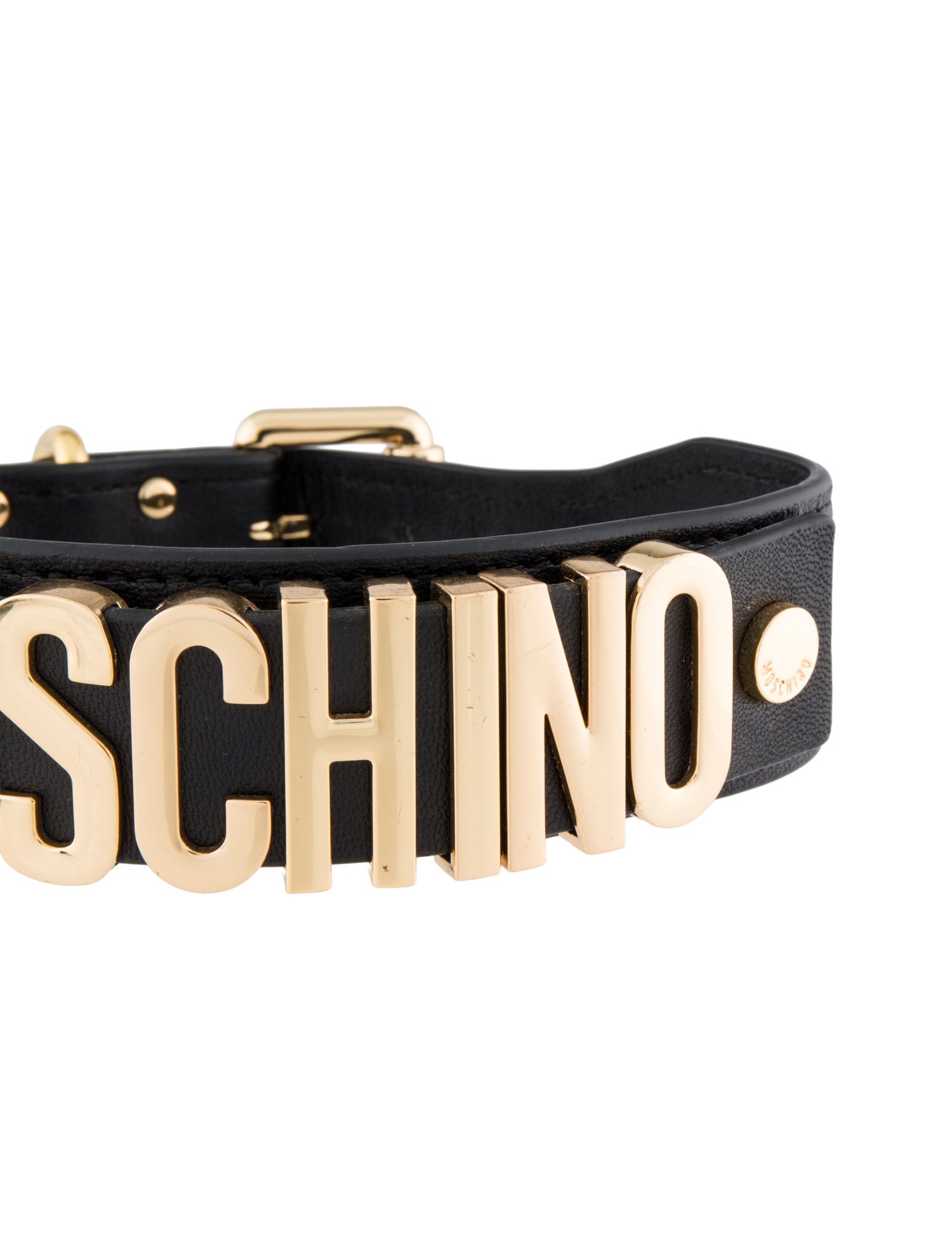 Moschino Leather Choker Necklace