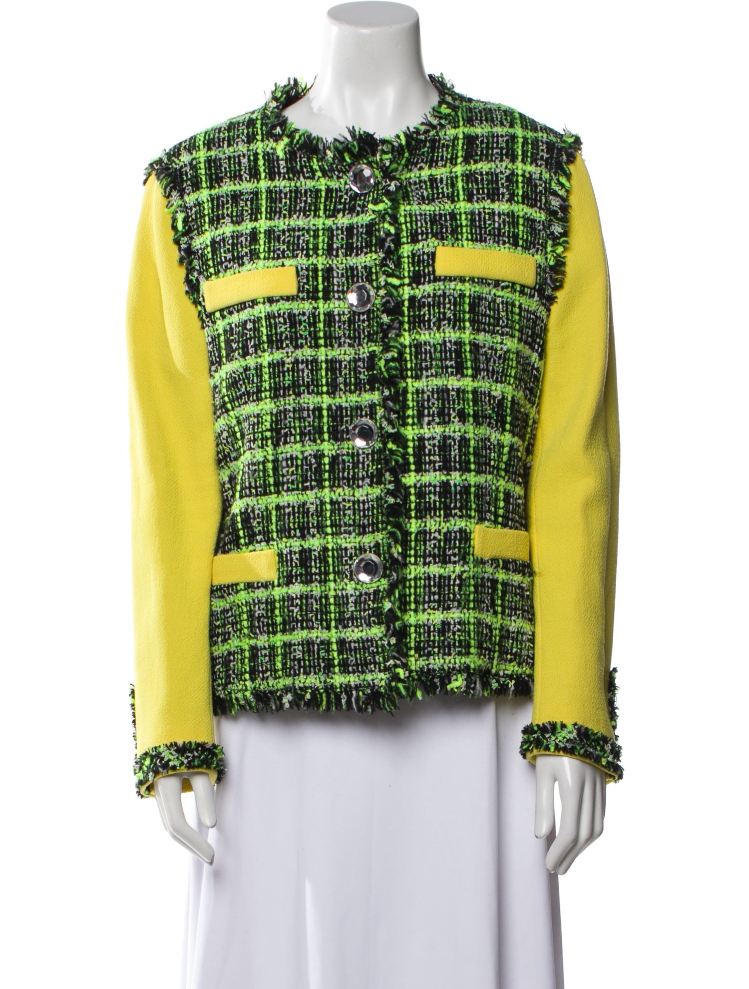 Moschino Tweed Printed Evening Jacket