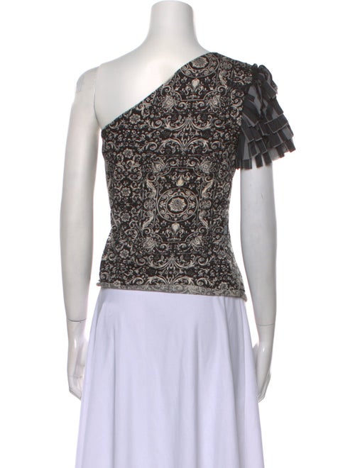 Moschino Printed One-Shoulder Top