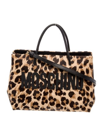 Moschino Ponyhair Top Handle Bag