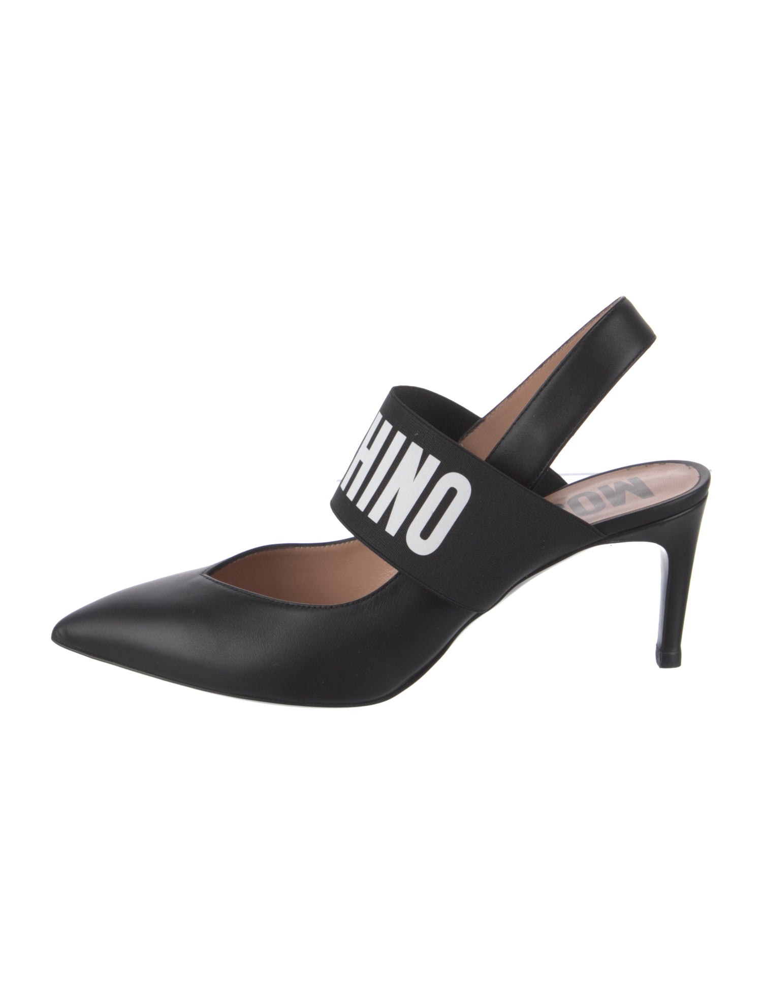 Moschino Leather Slingback Pumps