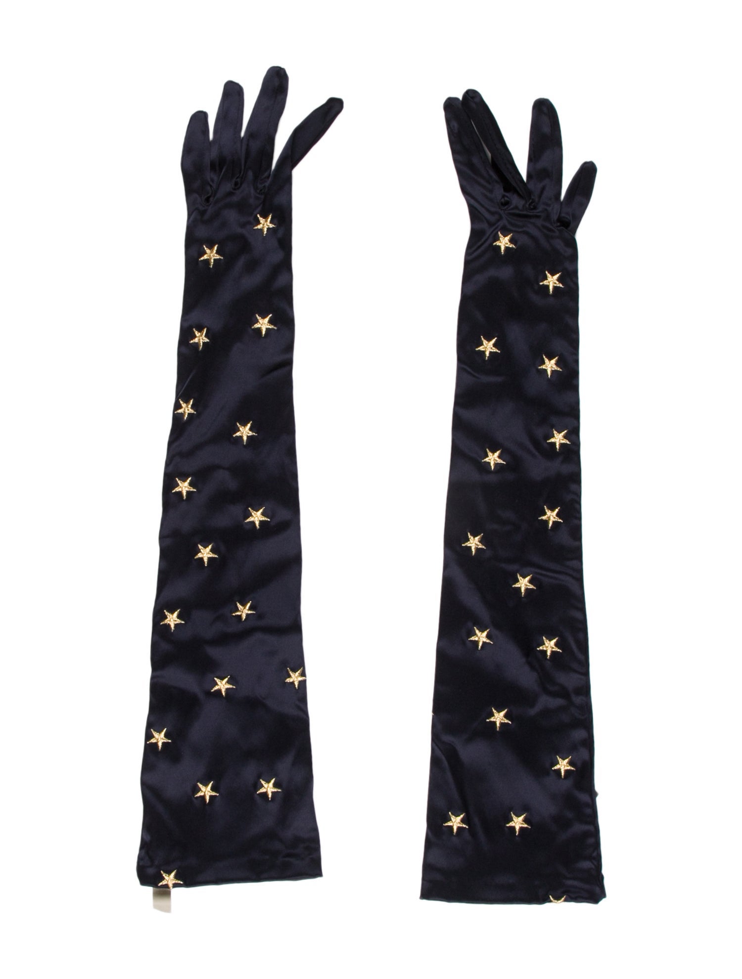 Moschino patterned long sleeve gloves