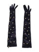Moschino patterned long sleeve gloves