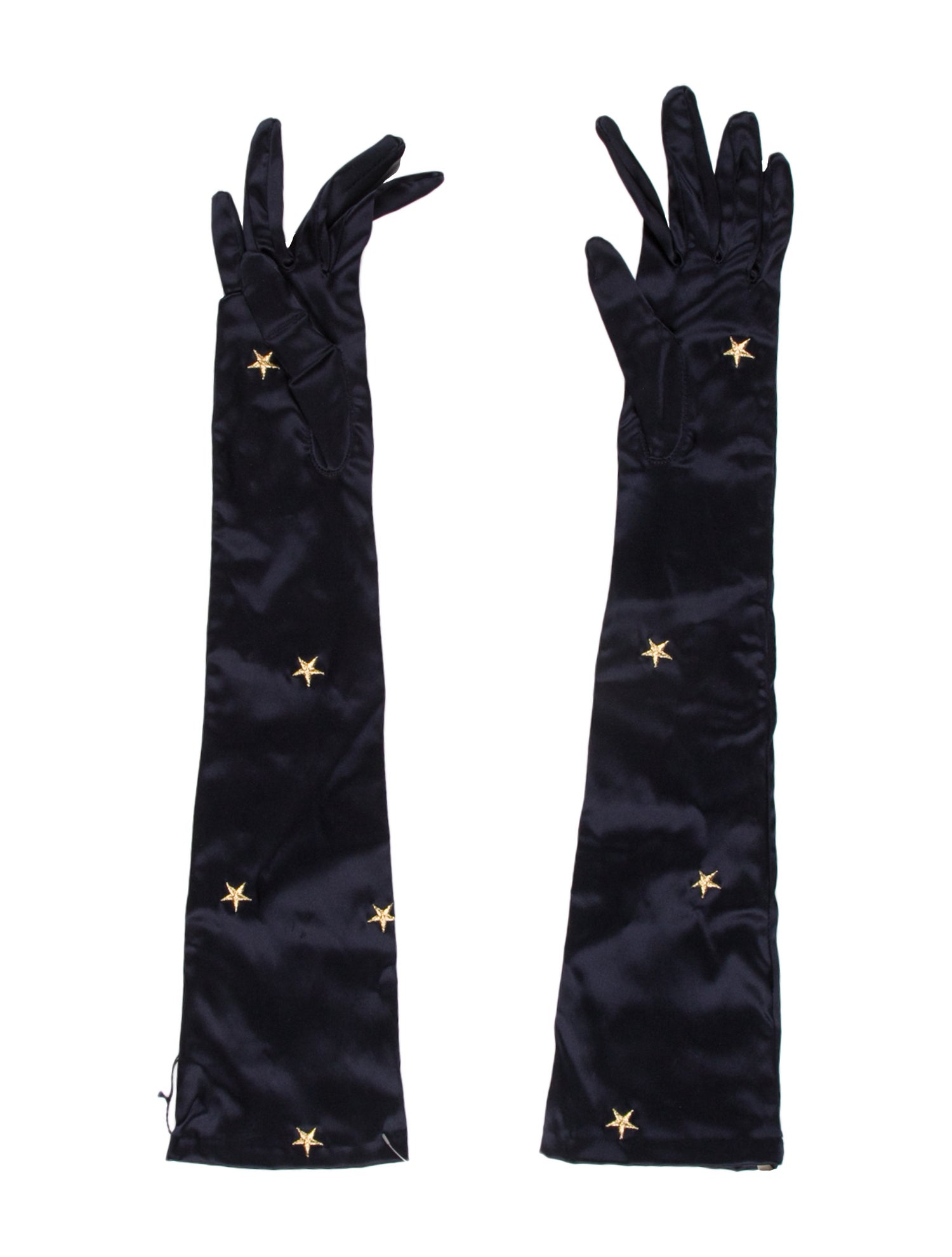 Moschino patterned long sleeve gloves