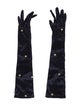 Moschino patterned long sleeve gloves