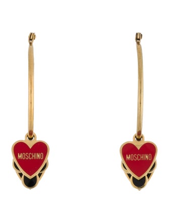 Moschino Card Suit Hoop Earrings