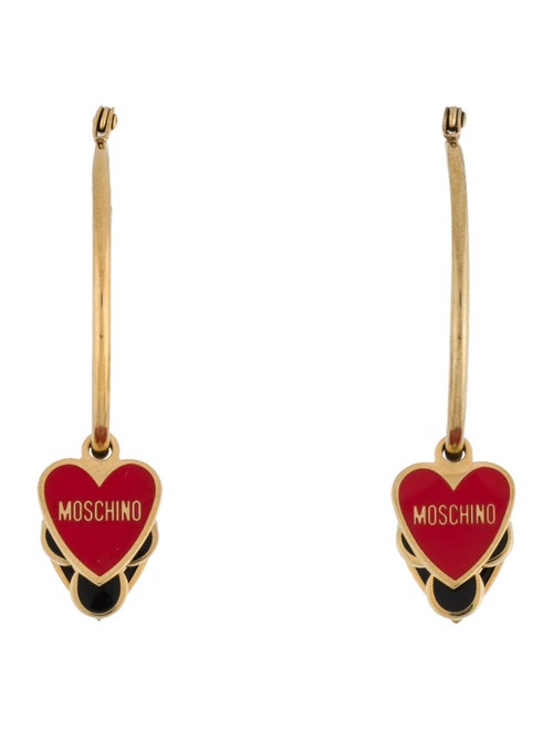 Moschino Card Suit Hoop Earrings