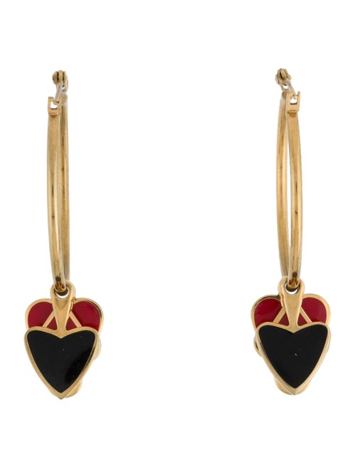 Moschino Card Suit Hoop Earrings