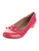 Love Moschino Patent Leather Studded Accents Ballet Flats