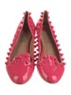 Love Moschino Patent Leather Studded Accents Ballet Flats