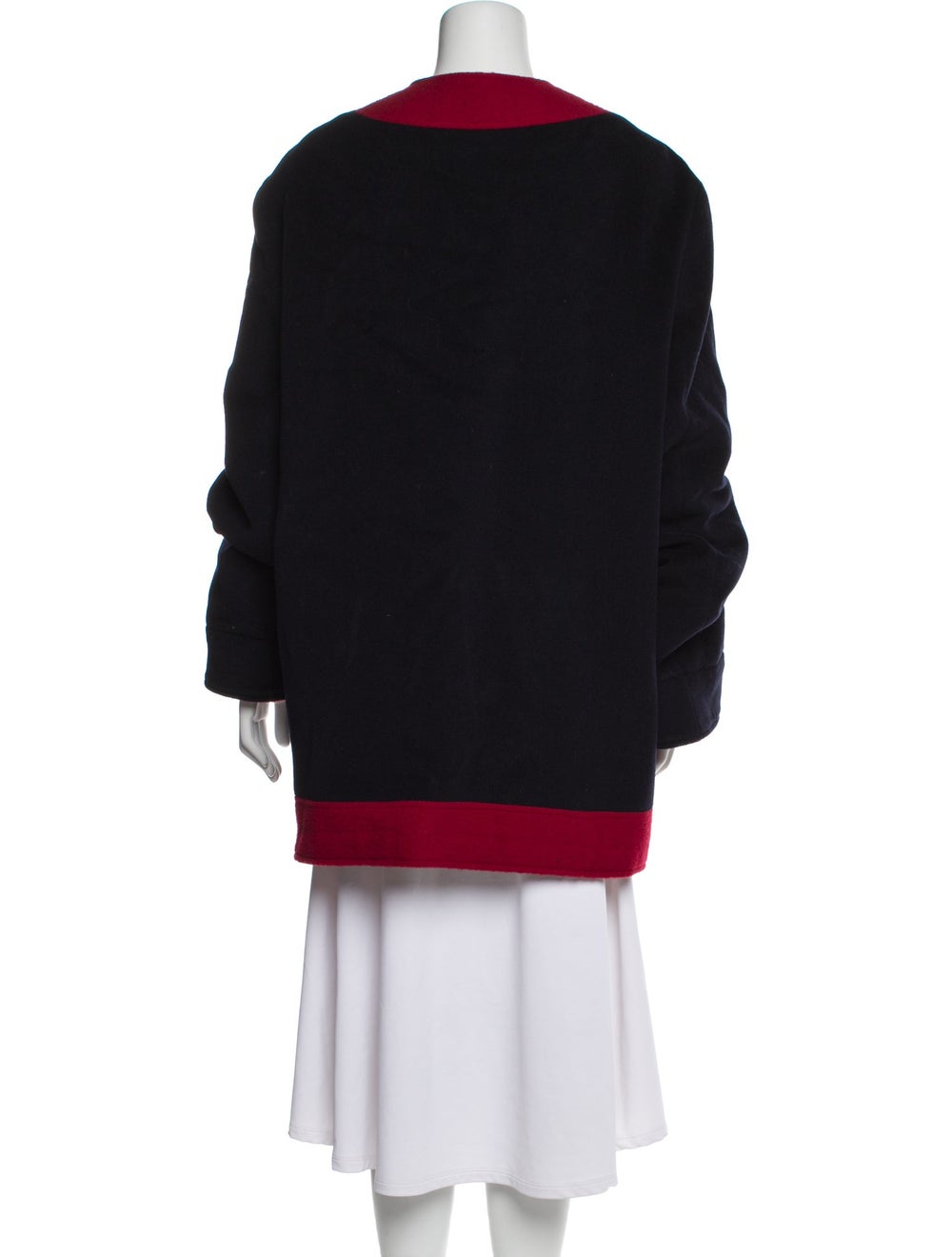 Moschino Jacket Colorblock Pattern Collarless - image 3