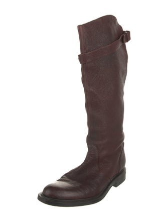 Moschino Leather Riding Boots