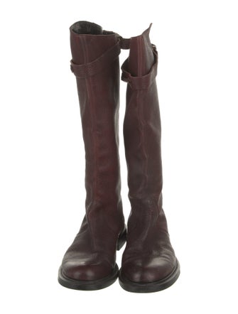 Moschino Leather Riding Boots