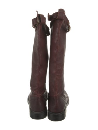 Moschino Leather Riding Boots