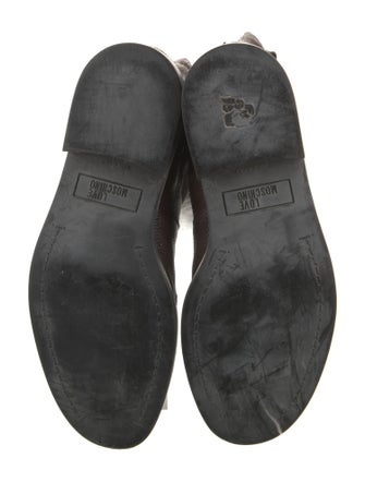 Moschino Leather Riding Boots