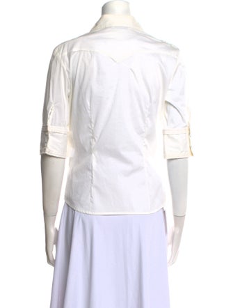 Moschino Jeans Three-Quarter Sleeve Button-Up Top