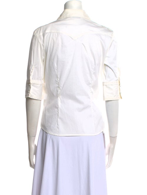 Moschino Jeans Three-Quarter Sleeve Button-Up Top