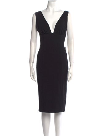 Moschino V-Neck Midi Length Dress