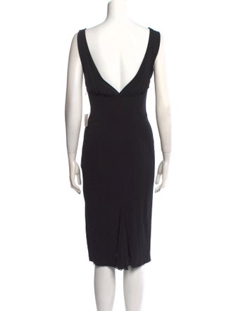 Moschino V-Neck Midi Length Dress