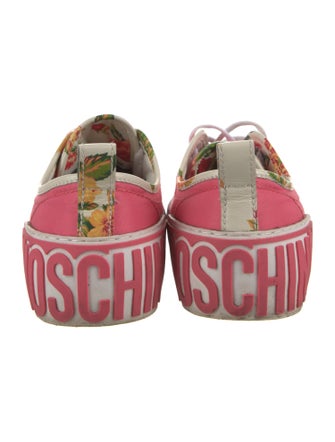 Moschino Leather Colorblock Pattern Sneakers