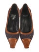 Moschino Cheap and Chic Canvas Tweed Pattern Pumps