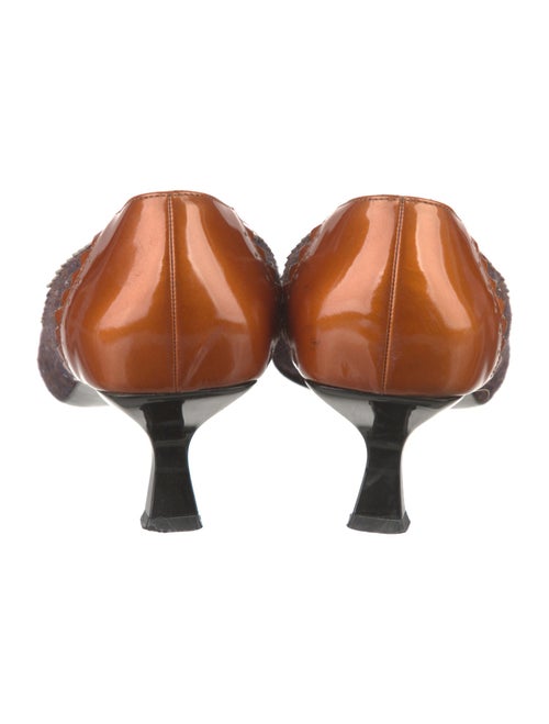 Moschino Cheap and Chic Canvas Tweed Pattern Pumps