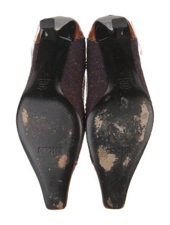Moschino Cheap and Chic Canvas Tweed Pattern Pumps