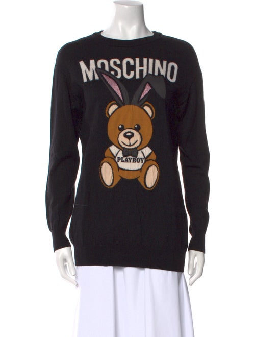 Moschino Virgin Wool Graphic Print Sweater