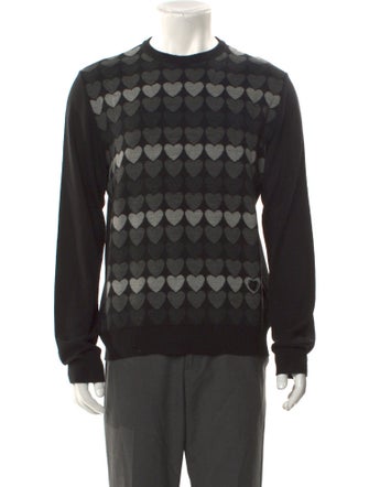 Moschino Printed Crew Neck Pullover