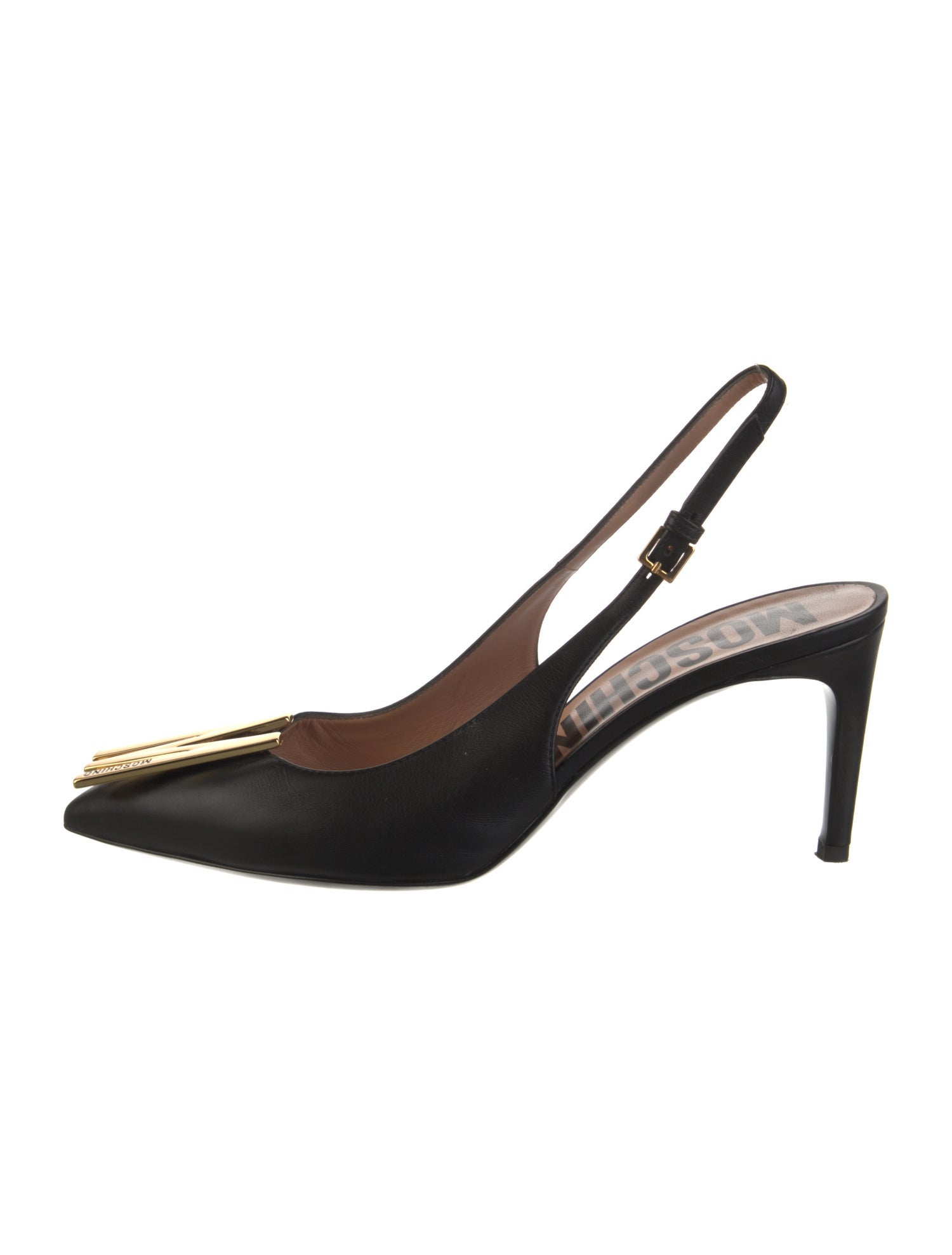 Moschino Leather Slingback Pumps
