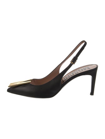 Moschino Leather Slingback Pumps