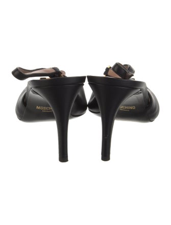 Moschino Leather Slingback Pumps