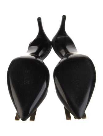 Moschino Leather Slingback Pumps