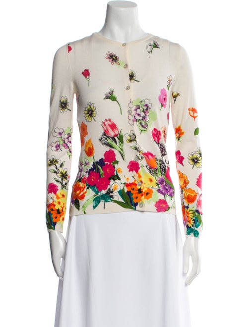 Moschino Virgin Wool Floral Print Sweater