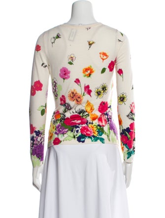 Moschino Virgin Wool Floral Print Sweater
